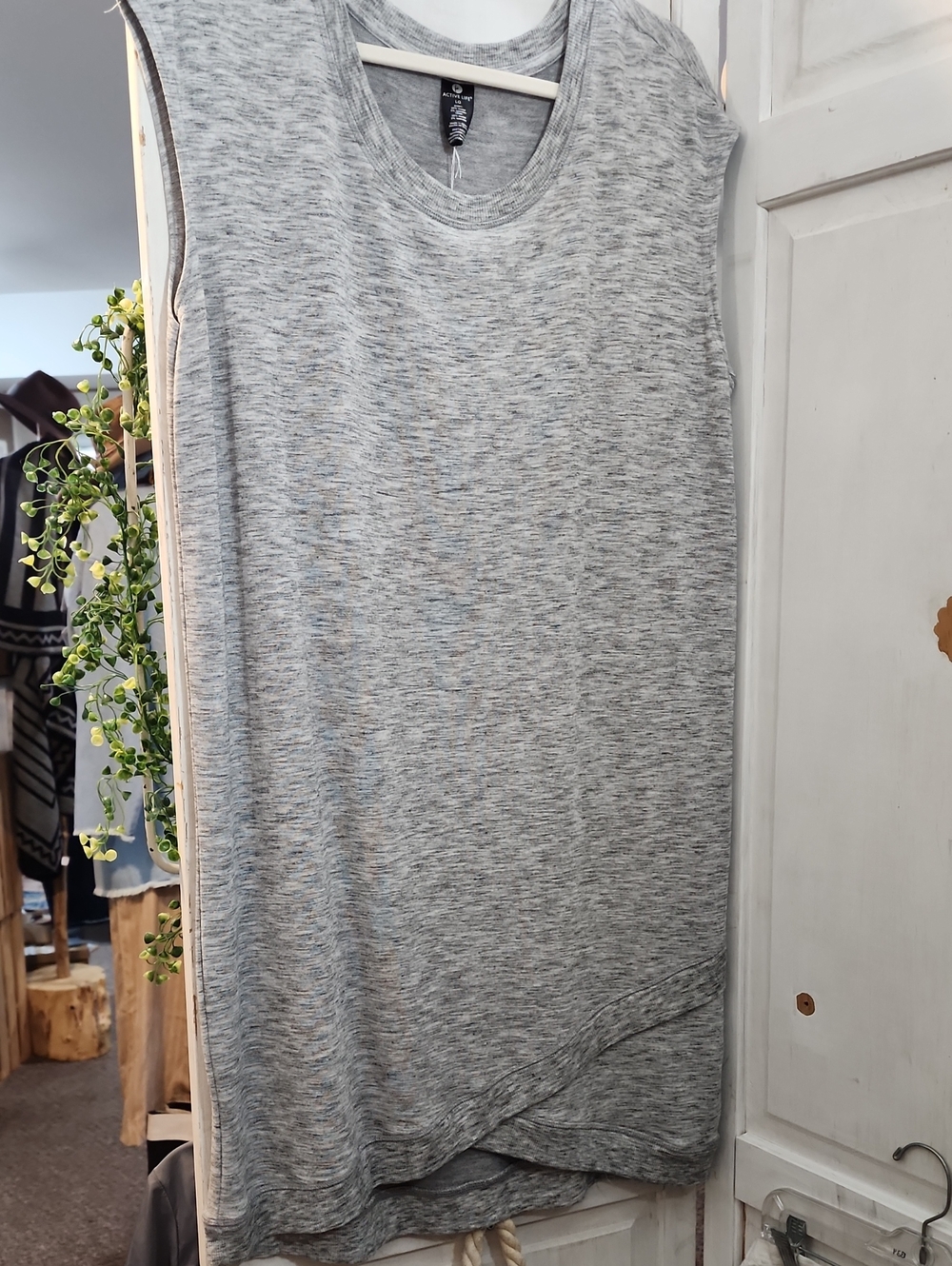 Sleeveless Heather Gray Athleisure Dress